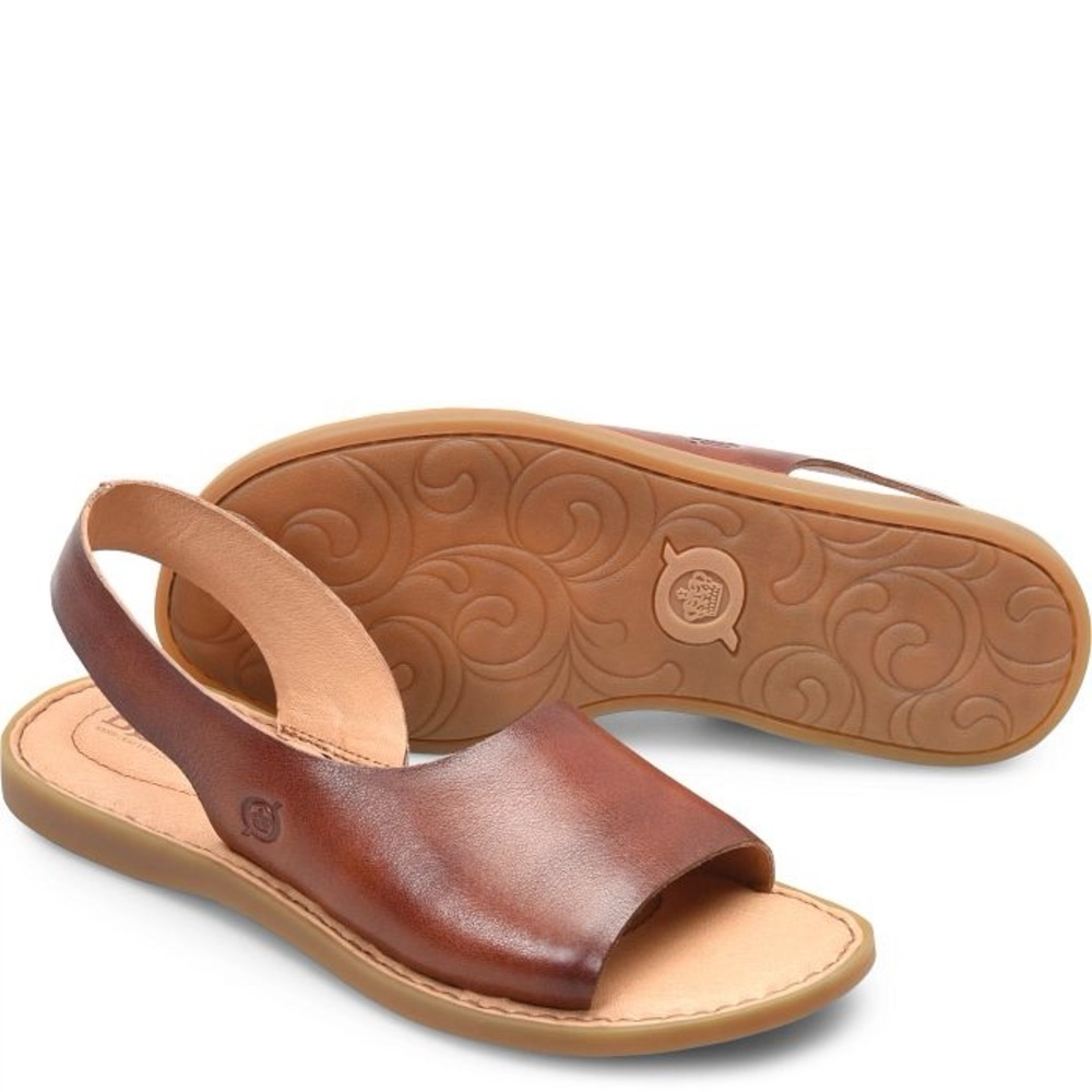 Born Women's Inlet Leather Sandal Dark Tan
